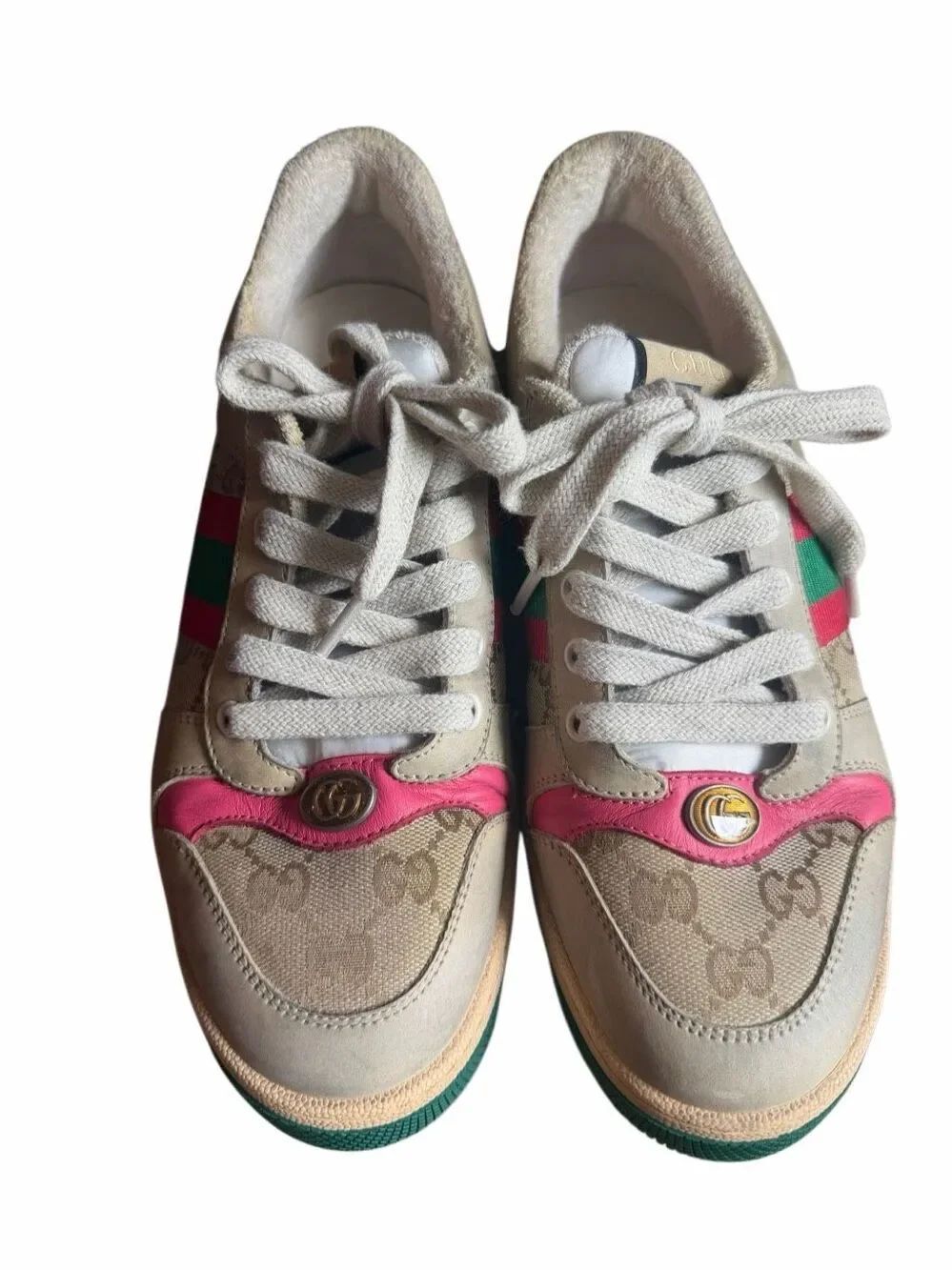 Gucci Tennis Shoes in pink and green - size 39